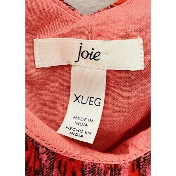 Joie Maxi Dress XL Tiered Boho Cottagecore Flowy Breathable Woven Tea Rose Beach - Picture 4 of 11